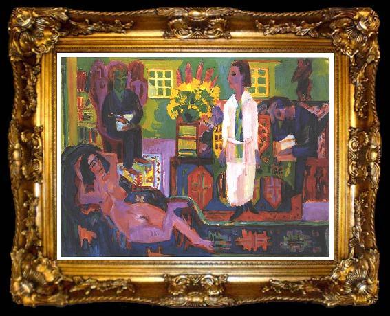 framed  Ernst Ludwig Kirchner Modern Boheme, ta009-2